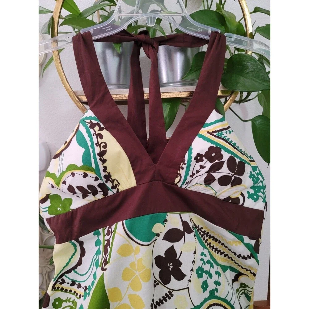 Speechless Floral Paisley Halter Tie Back with Zipper Flare Dress Junior Size 13 - Picture 3 of 15